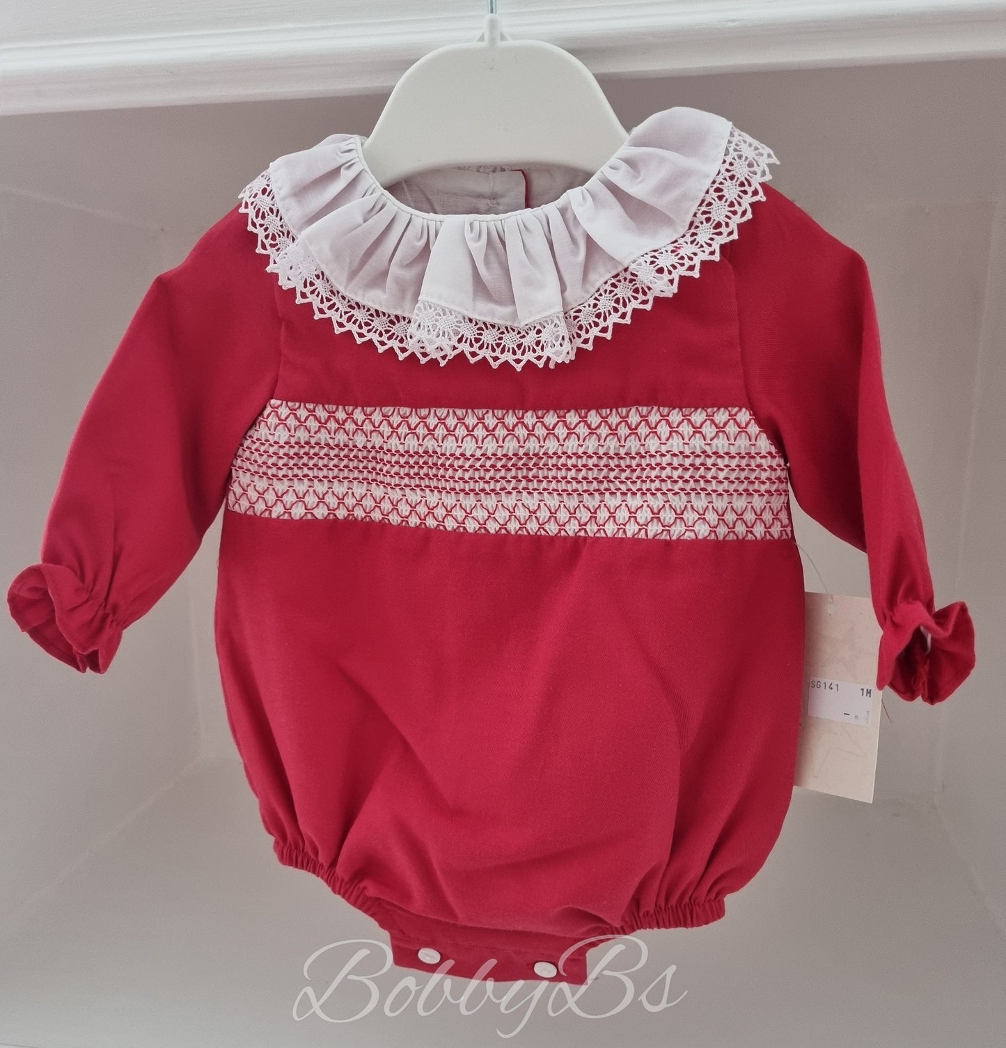 SG141 - Red Smocked romper