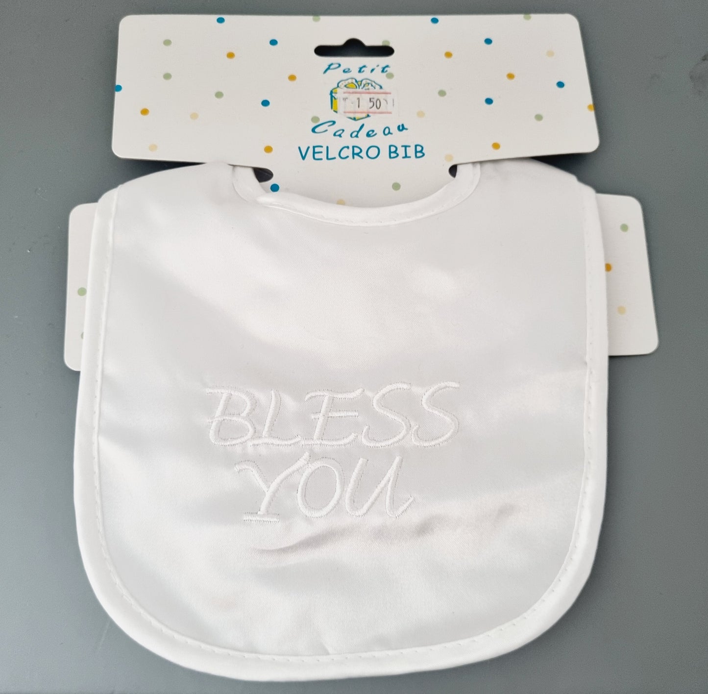 B011135 - White Satin Occasion bib