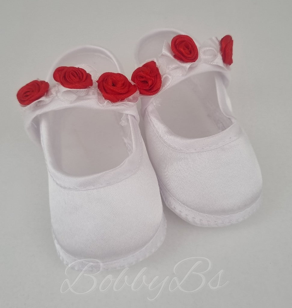 9399 - Ruched Ribbon Rose softsole shoe