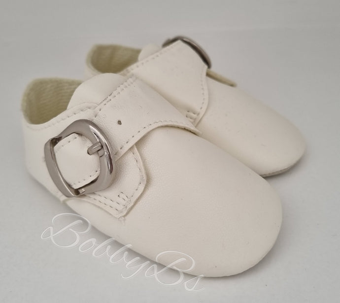 SB56 - Ivory Buckle Softsole shoe