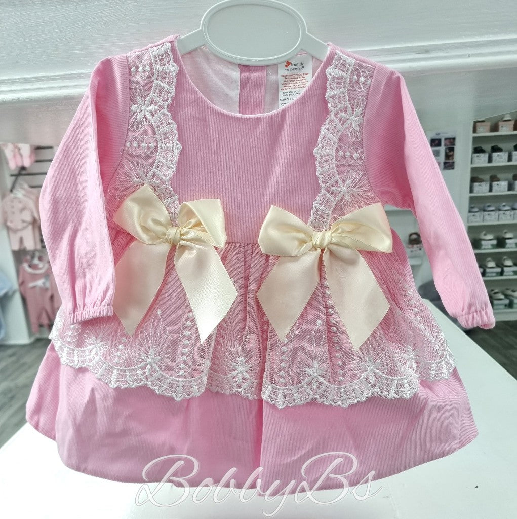 V0042 - Pink Lace frilled dress