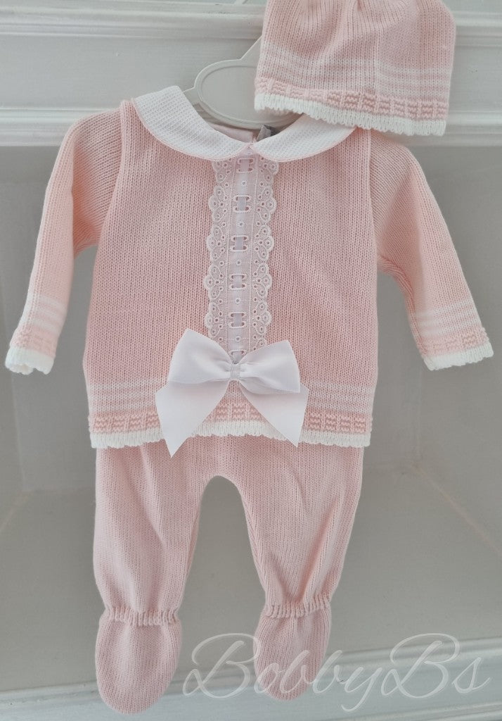 24/04 - Pink First Size 3PC Knitted set