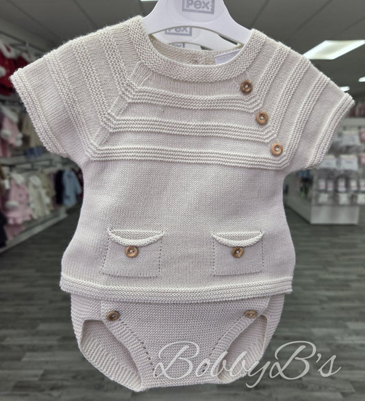 FELIPE - Beige 2PC Jam pant set