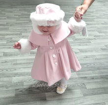 Load image into Gallery viewer, C9500V-1 - Sarah Louise Heritage Collection Pink Fur Trim Coat &amp; hat