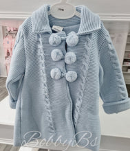 Load image into Gallery viewer, 4296 - Blue cable pompom jacket