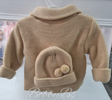Load image into Gallery viewer, 003 - Camel pompom jacket and hat set