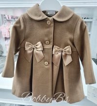 Load image into Gallery viewer, C834 - Camel Satin Bow traditional coat
