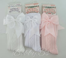 Load image into Gallery viewer, S350 - Knee high Bow sock