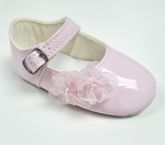 9408 ~ Pink Flower softsole shoe