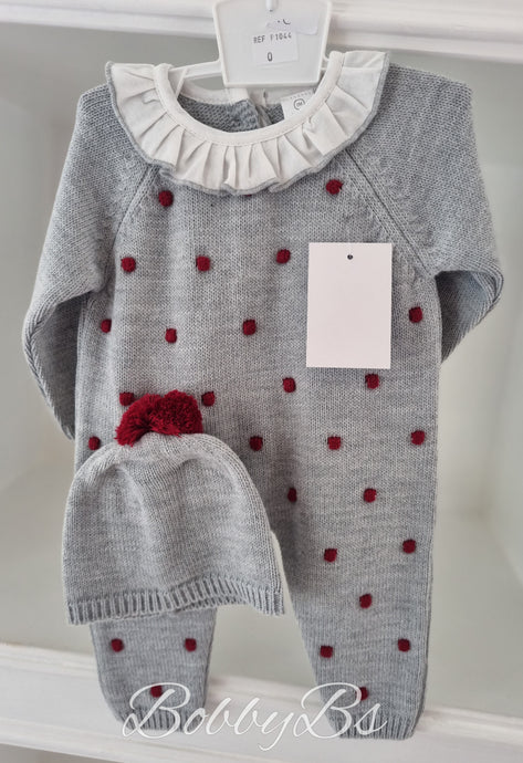 REF1044 - Grey & Red knit set