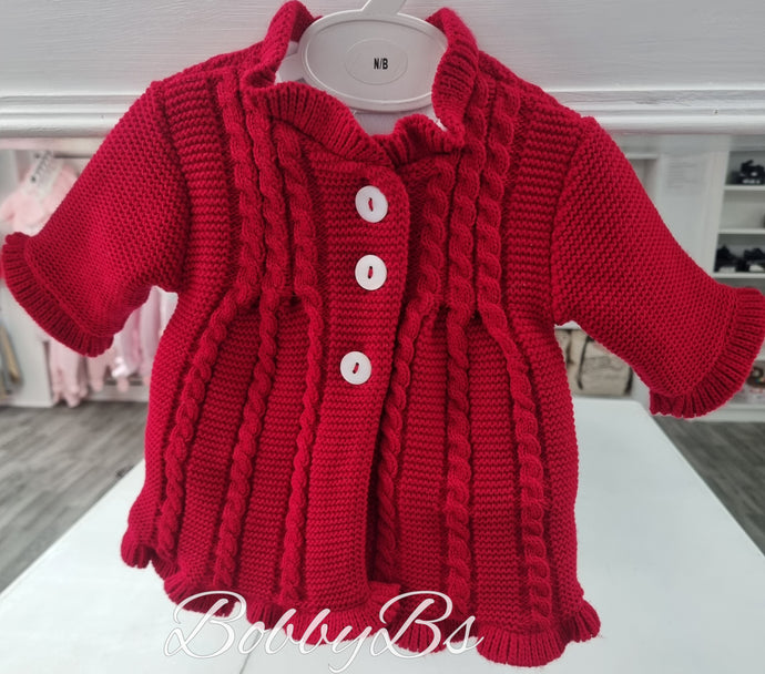 4881 - Red Cable Cardigan
