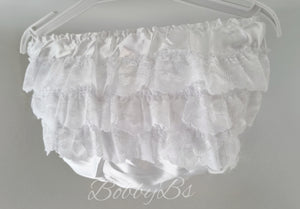 FP003B - White Frilly Knickers