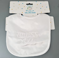 B011135 - White Satin Occasion bib