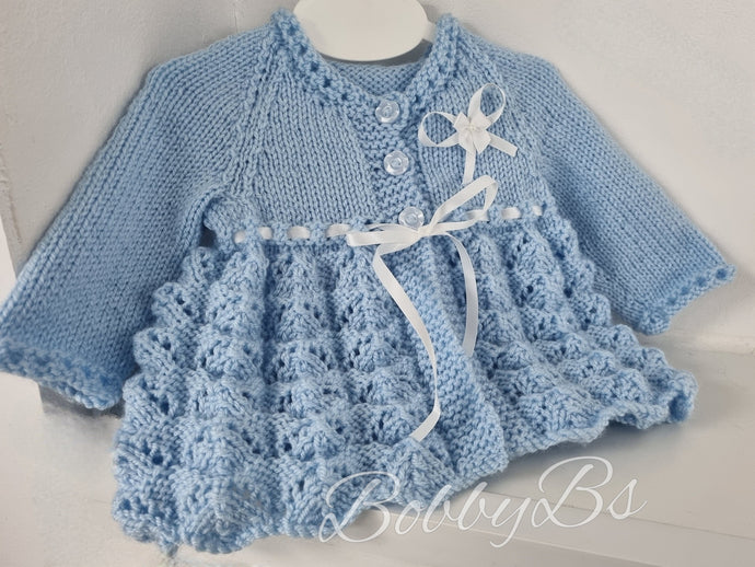 KMB3 - Blue Knitted Matinee cardigan