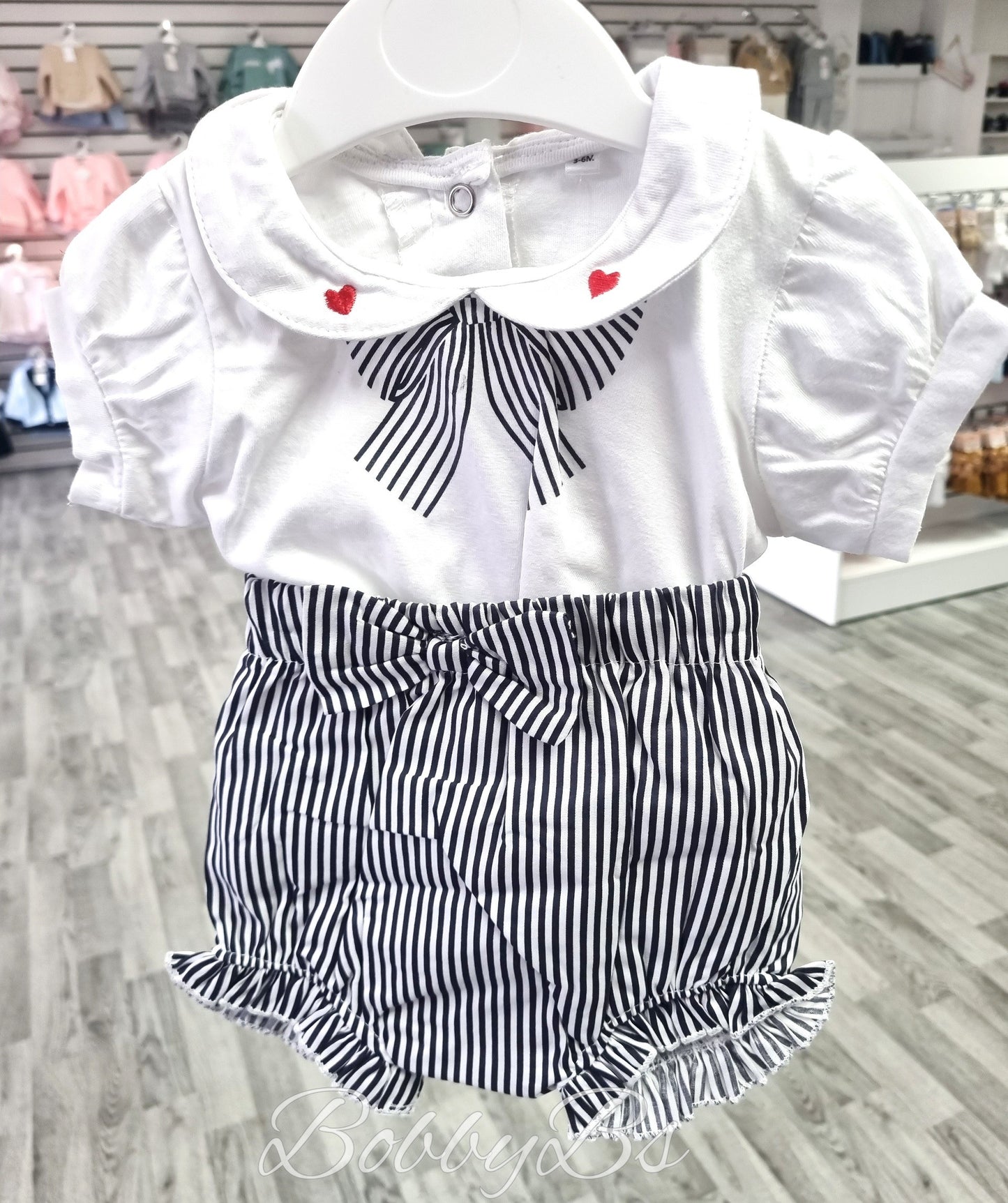 T20285 - Stripe cotton 2PC