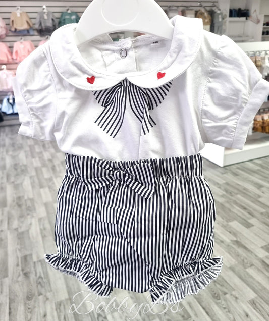 T20285 - Stripe cotton 2PC