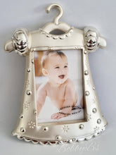 Load image into Gallery viewer, FS598 - Baby Photo Frame Silver Dress 2&quot;x3&#39;&#39;