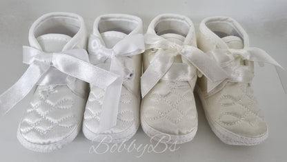 USB1 - Unisex Satin Baby Booties/Shoes