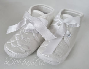 USB1 - Unisex Satin Baby Booties/Shoes