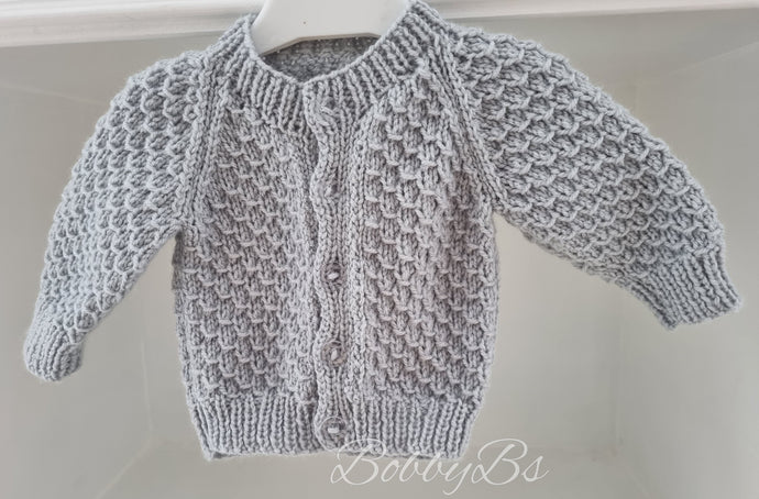 GC24 - Newborn Grey knitted cardigan