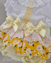 Load image into Gallery viewer, EL172 - Lemon Floral satin bow short set