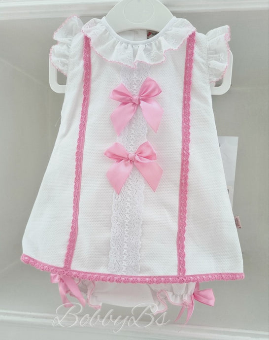 V005 - White & Pink Dress set