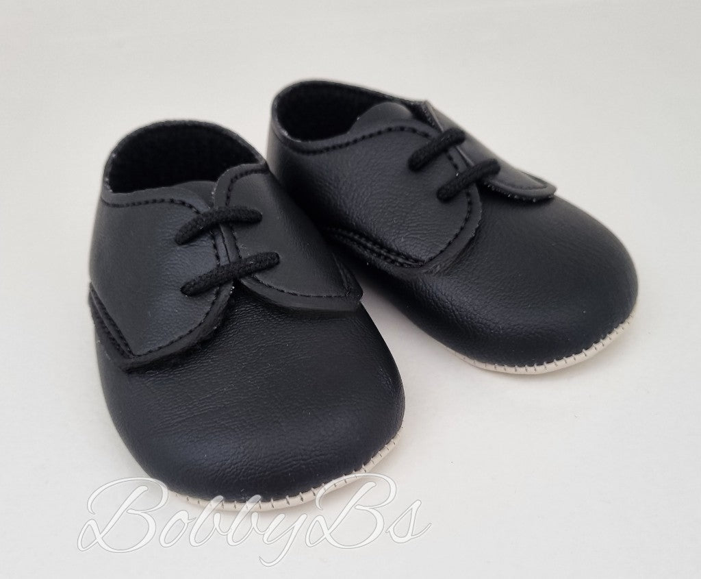 010-  Black Matt Lace Softsole shoe