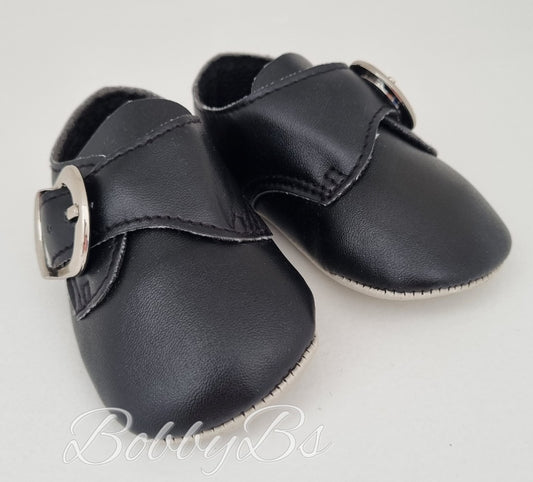 SB56 - Black Buckle Softsole shoe