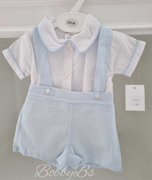 PQ3015 - Blue Brace cotton short set