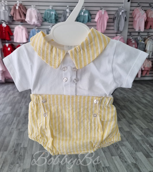 MOD010 - Lemon Stripe cotton 2PC