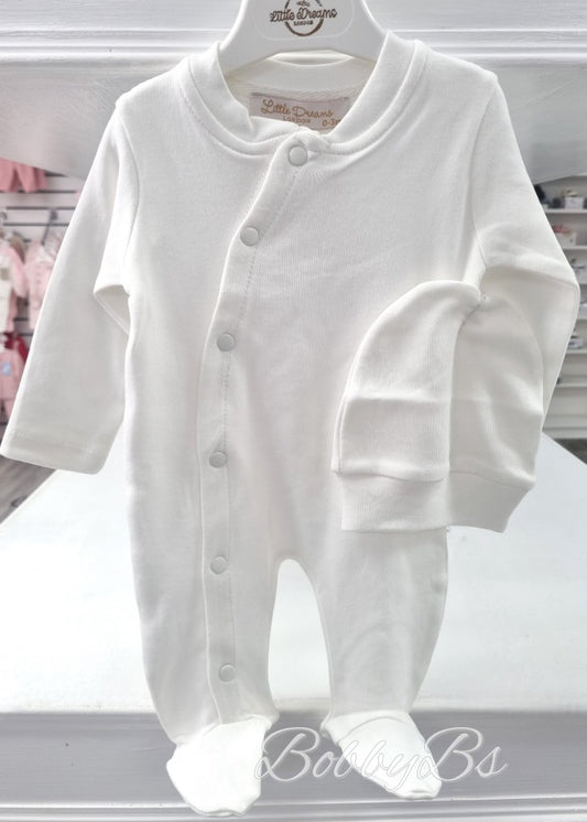 15001 - Ivory Luxury cotton babygrow set