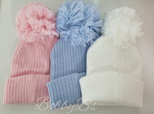 Load image into Gallery viewer, 6125 - Plain Ribbed Pompom hat