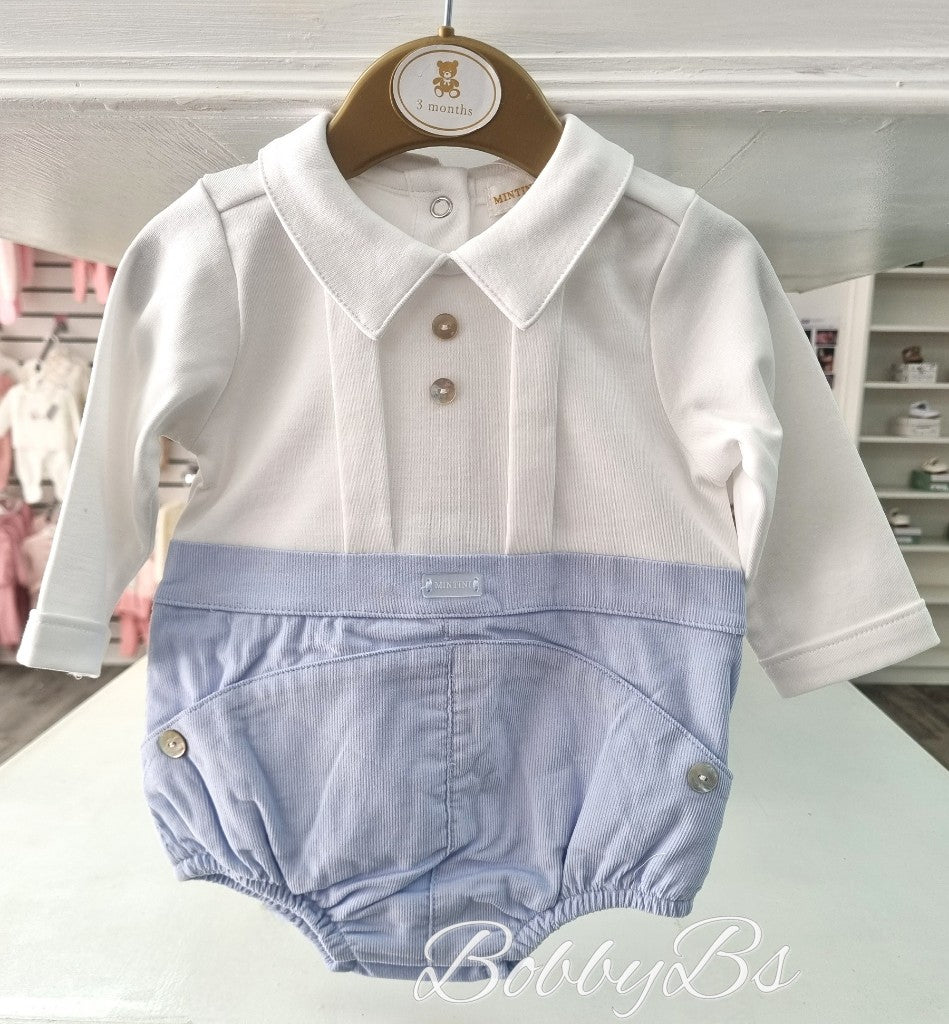 MB5994 - Baby Blue Cord Romper