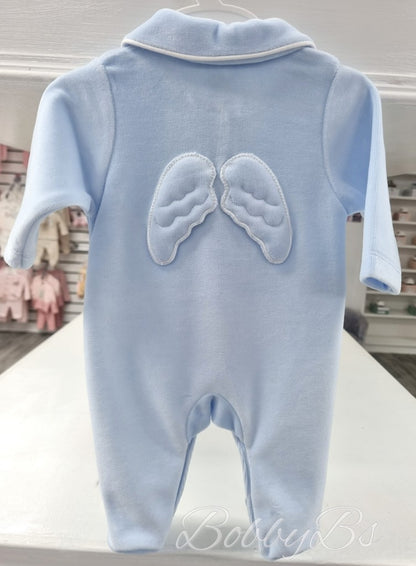 LBW24/308 - Velour angel wing babygrow