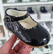 EMMA - Black MaryJane hardsole buckle shoe