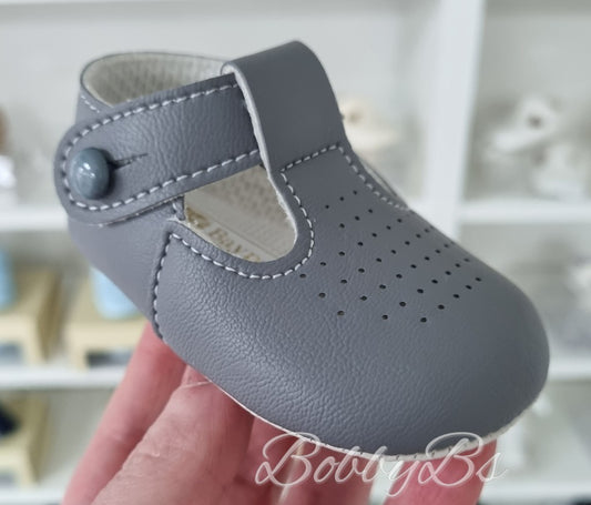 625- Grey Pinhole softsole shoe