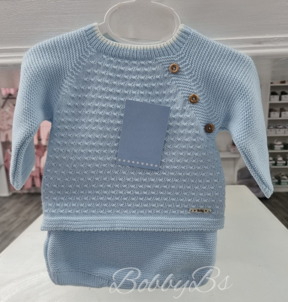 C7103 - Light Blue knitted 2PC