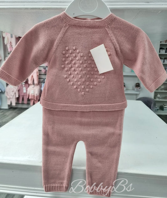 C5007 - Dusty Pink knitted lounge set