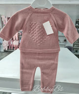 C5007 - Dusty Pink knitted lounge set
