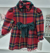 Load image into Gallery viewer, TD4 - Tartan dress with Green Bow