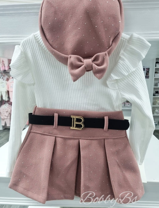 C800 - Dusty Pink Skirt set