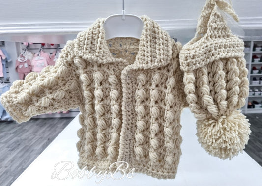 NCB62 - Beige crochet set