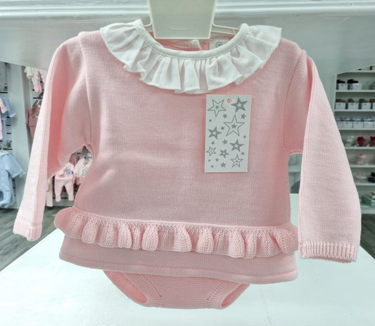 C5514 - Pink Peplum Knitted JP