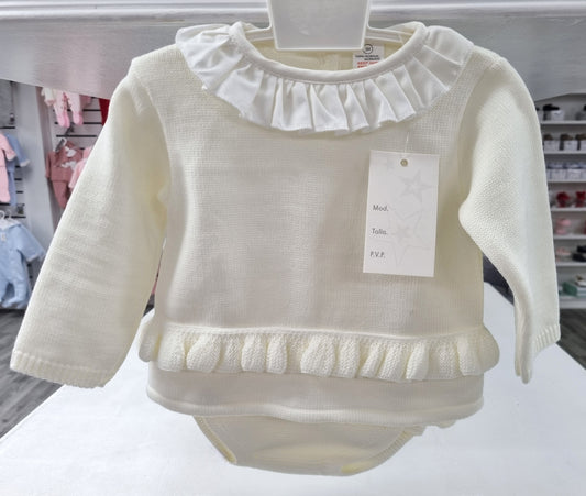 C5514 - Ivory Peplum Knitted JP