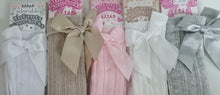 Load image into Gallery viewer, S141 - Knee high bow socks.
