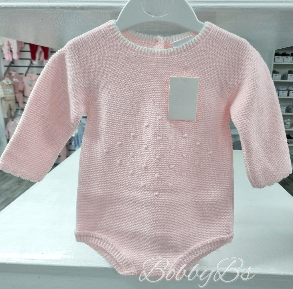 P7205 - Pink Knitted romper