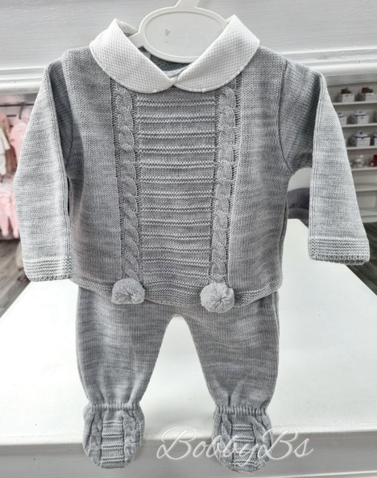 Baby101 - Grey Pompom trouser set