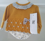 349 - Mustard 2PC knitted set