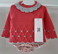 320 - Pink Floral knit 2PC