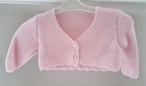 CJ0124 - Pink Fine knit bolero
